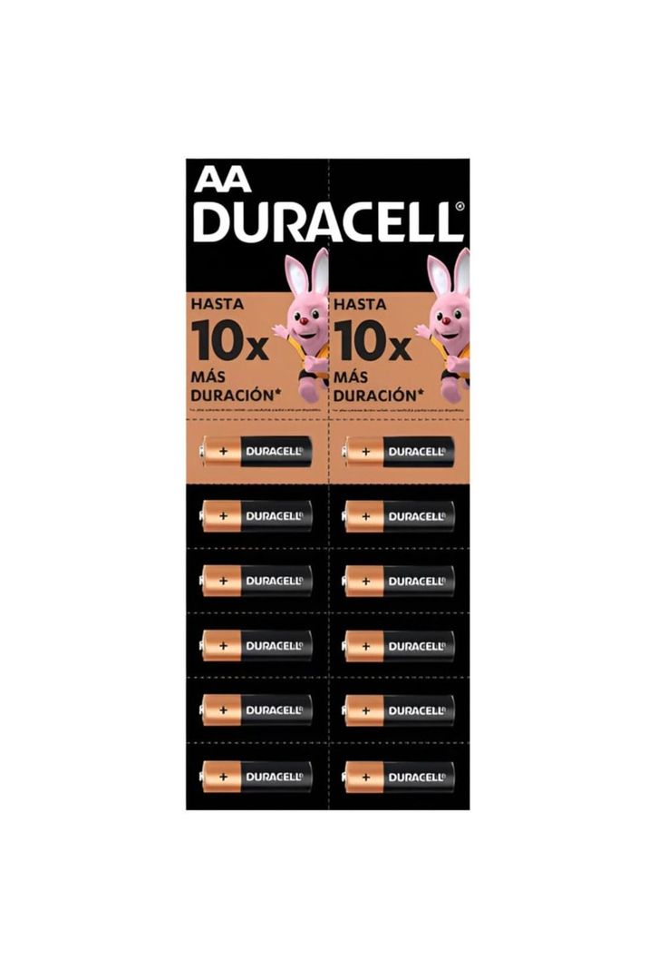 Pack 12 Pilas Duracell AA Alcalina 1.5 V de Larga Duración-7