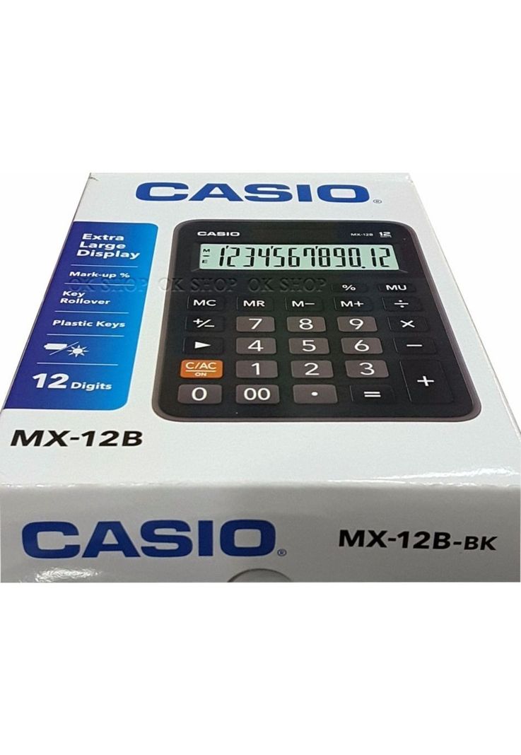 Calculadora Casio Para Comerciantes Numeros Grandes Mx-12B-Bk-4