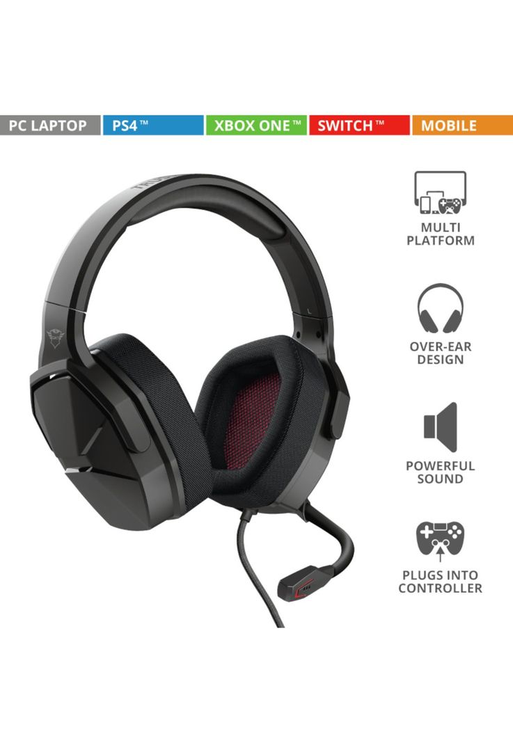Audifono Gamer Trust Ward Multiplataformas Gxt 4371-4