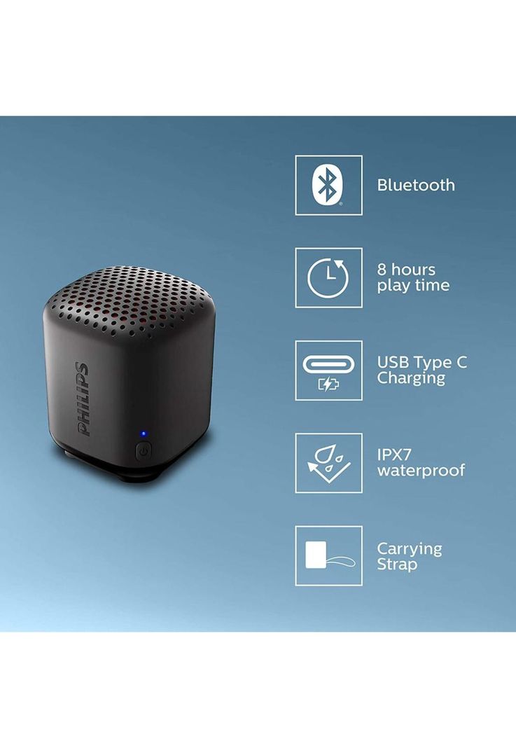 Parlante Bluetooth Philips Waterproof IPX7 8 Horas de Música-5