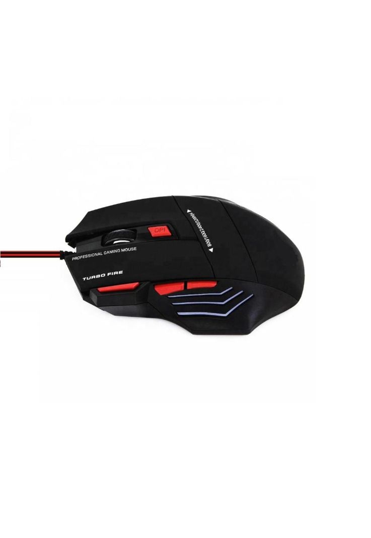 Mouse Gamer 7 Botones 3200 DPI + Turbo Fire Reptilex Rx0006-2