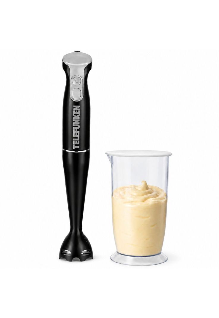 Batidora de Inmersion Telefunken Minipimer 500W + Vaso 700ML Negro