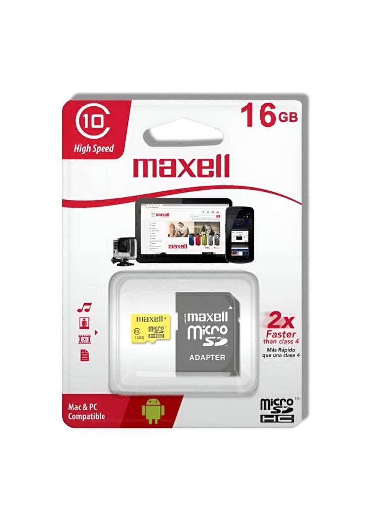Memoria Maxell Micro SD 16 GB Clase 10 FHD MCSD-16GB-0