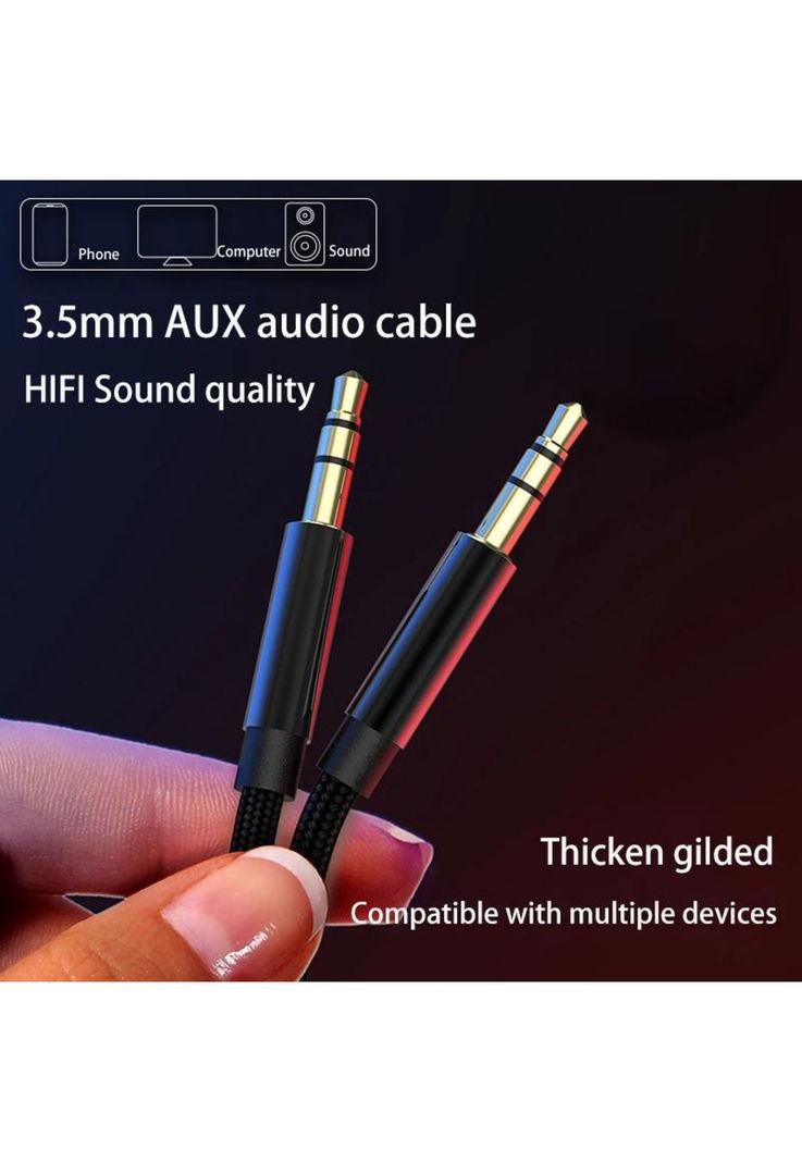 Cable De Audio Premium 1x1 Acordonado con Textil 1.8m HiFI-4