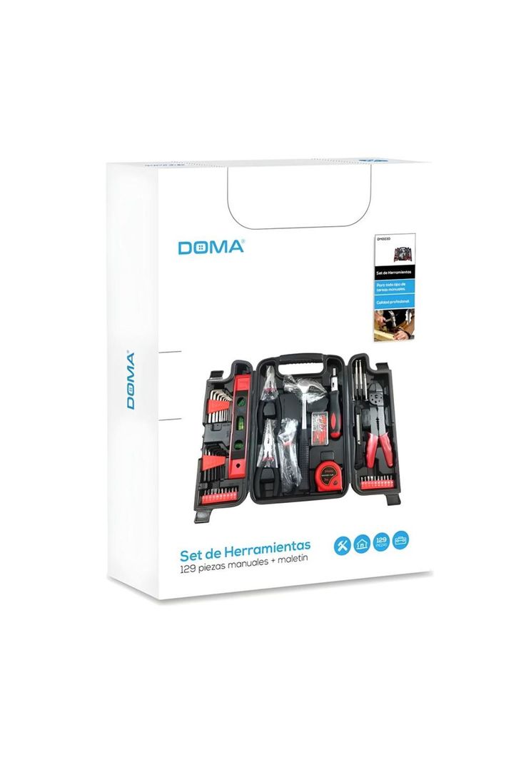 Kit de Herramientas 129 Piezas Multiusos con Maletín DM-0030-3