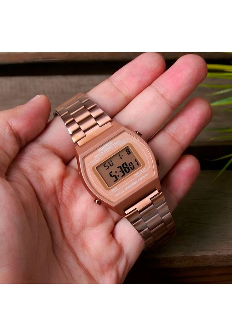 Reloj Digital Casio Oro Rosa Mujer B640WMR-5ADF Casio