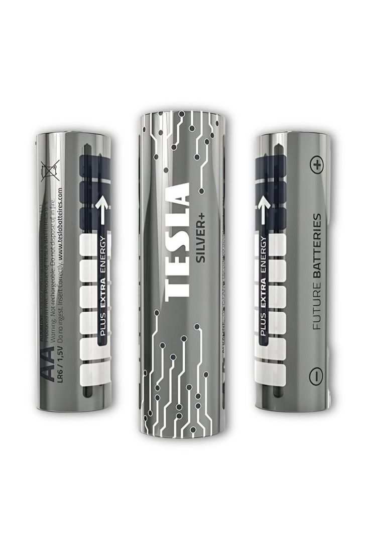 Pack 12 Pilas AA Tesla Silver+ Alkaline Plus Extra Energy-1