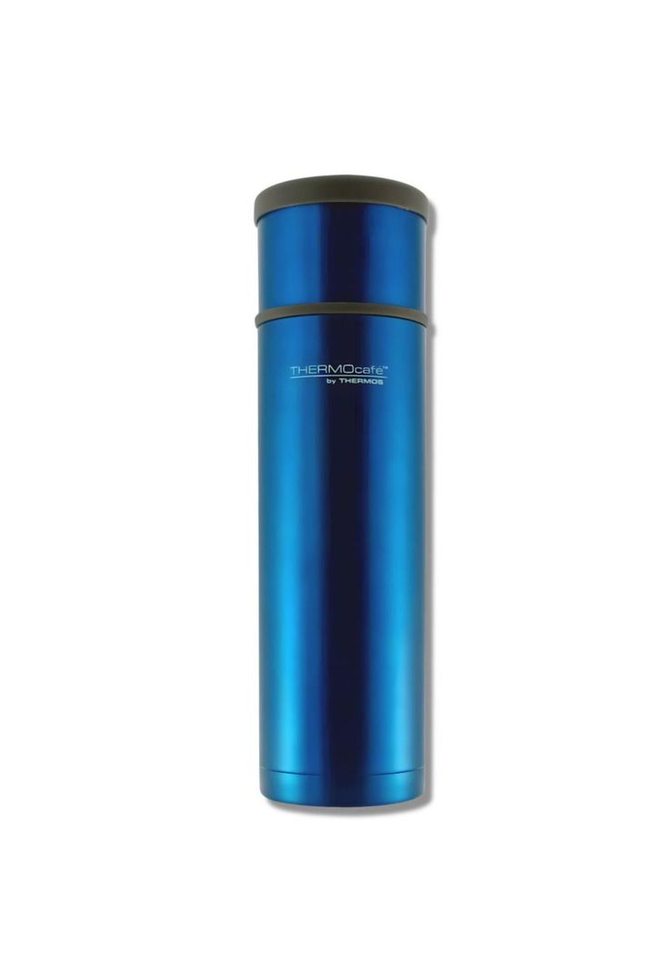 Termo Premium de Acero Inoxidable 0.5L Azul Metalizado 12H/24H-0