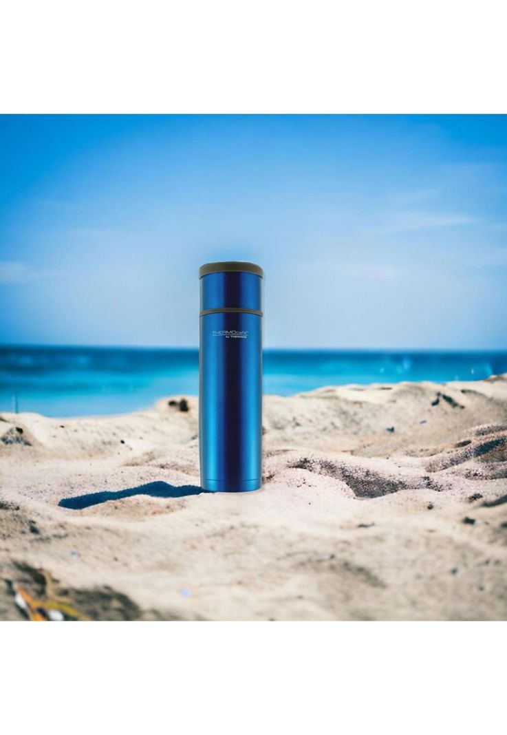 Termo Premium de Acero Inoxidable 0.5L Azul Metalizado 12H/24H-2