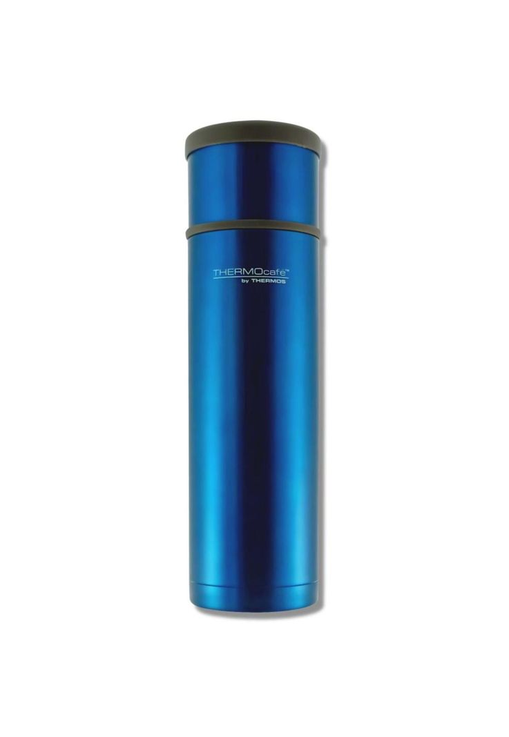 Termo Premium de Acero Inoxidable 0.5L Azul Metalizado 12H/24H-3