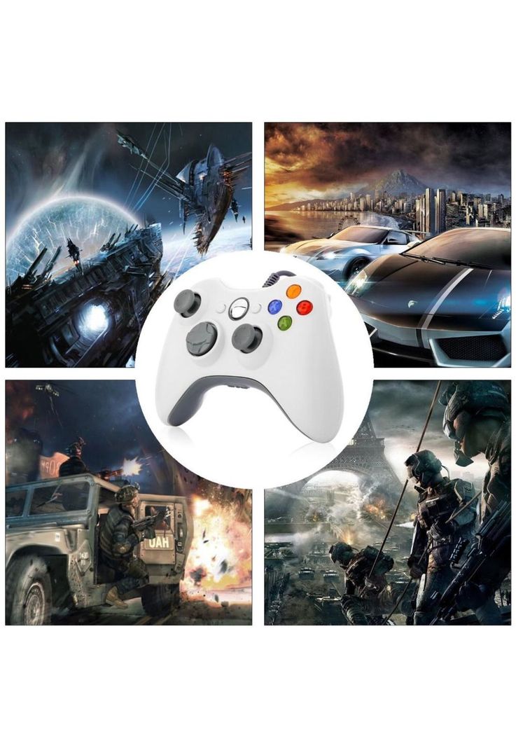 Joystick USB para XBOX 360 & PC Wired Edition X-360 White-6