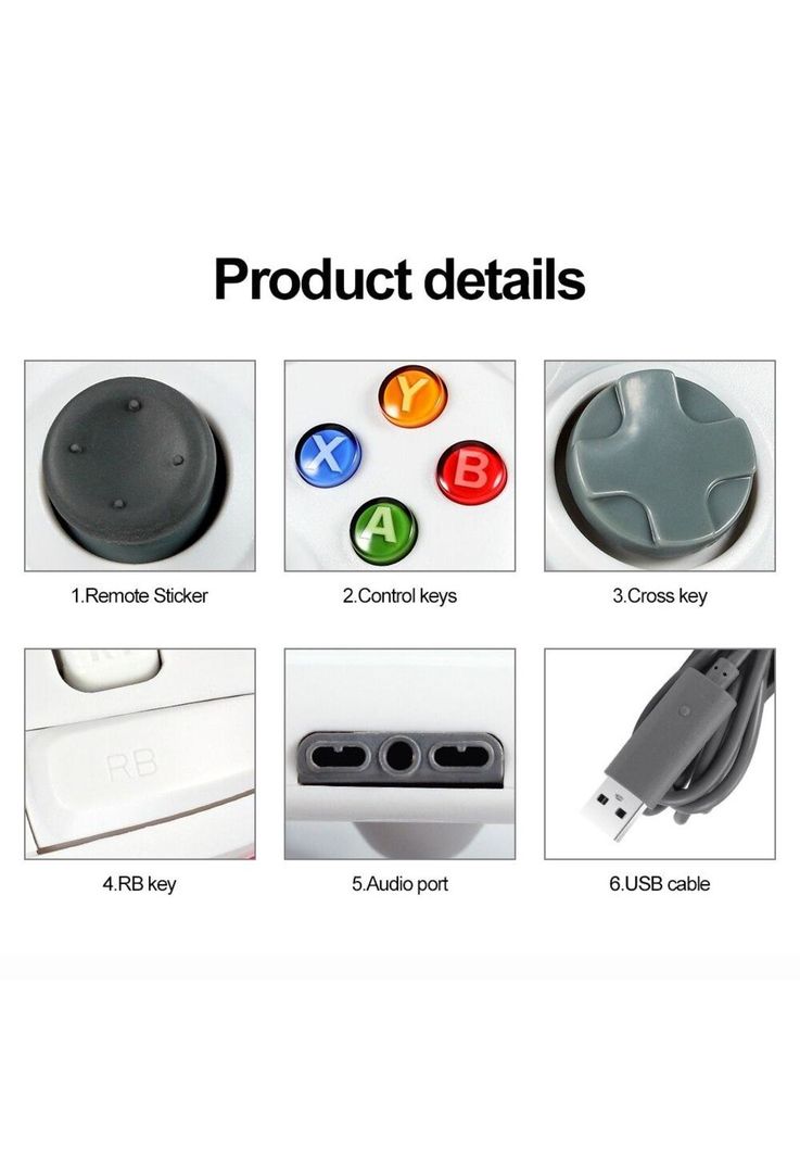 Joystick USB para XBOX 360 & PC Wired Edition X-360 White-7