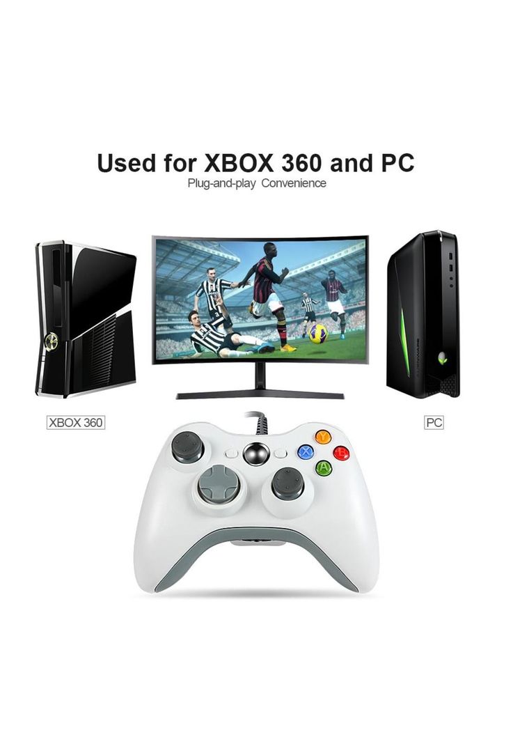 Joystick USB para XBOX 360 & PC Wired Edition X-360 White-8