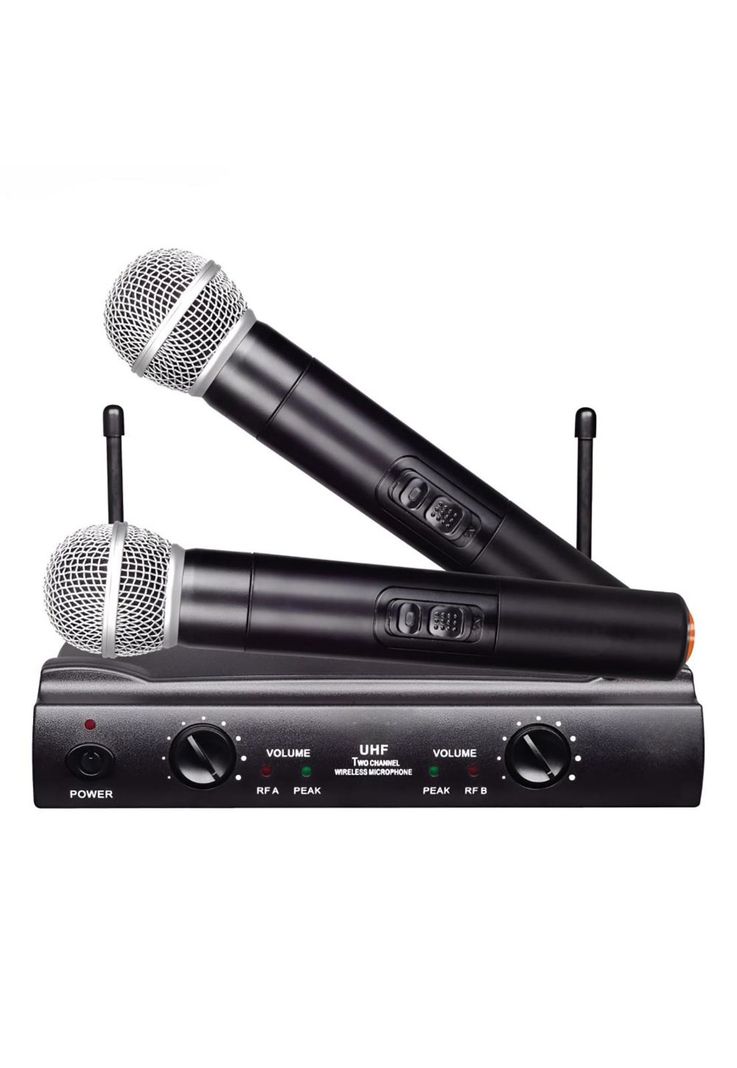 Kit de Micrófonos Inalámbricos UHF Profesionales WU-828 HD-0