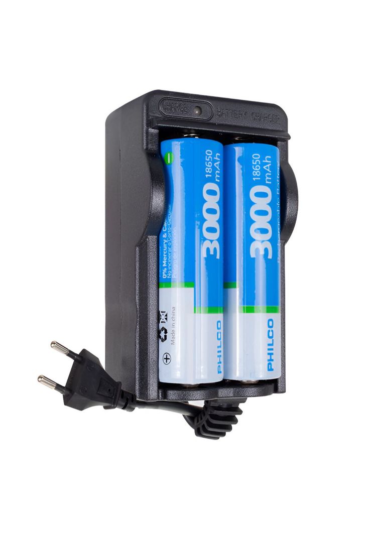 Pack de 2 Baterías 18650 3.000 mAh + Cargador 220V LT15-0