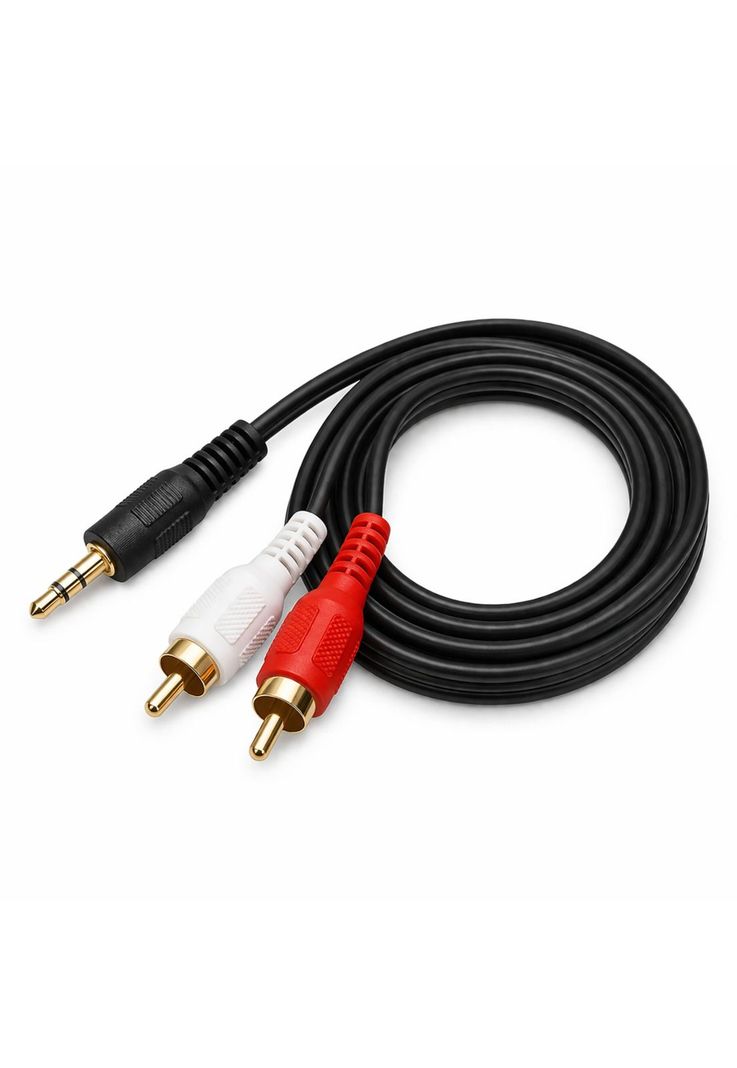 Cable De Audio (2X1) Jack 3.5mm a RCA 3 MT Ulink Deluxe Line Negro