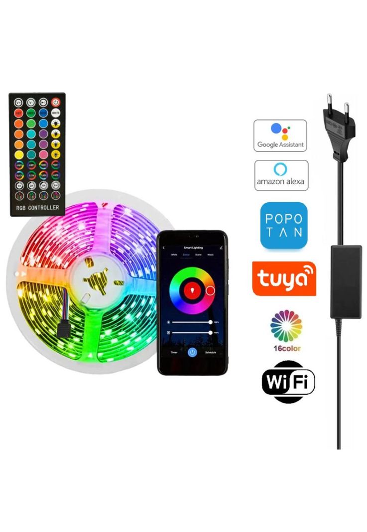 Tira de Luces LED FULL RGB Smart Home WIFI 5M Google/Alexa-1