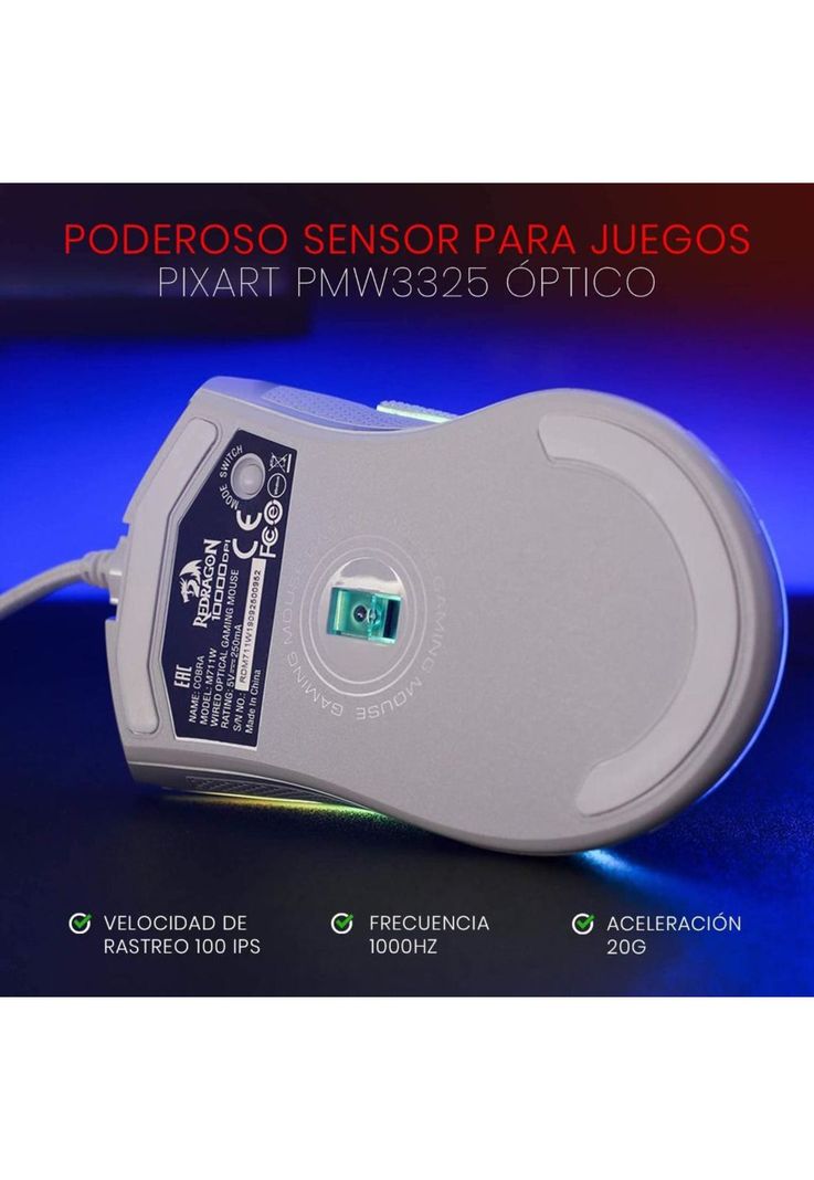 Mouse Redragon Cobra Gamer Blanco M711W Edition Pro-4