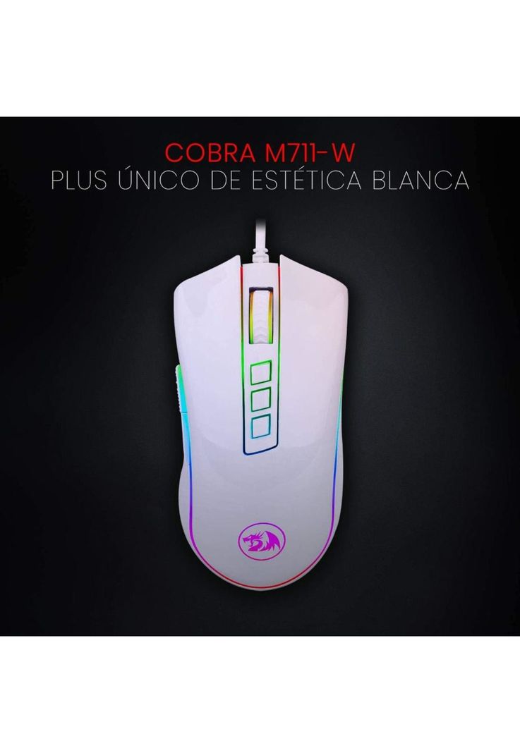 Mouse Redragon Cobra Gamer Blanco M711W Edition Pro-5