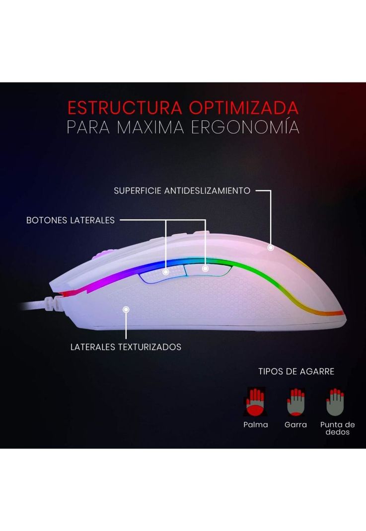 Mouse Redragon Cobra Gamer Blanco M711W Edition Pro-7