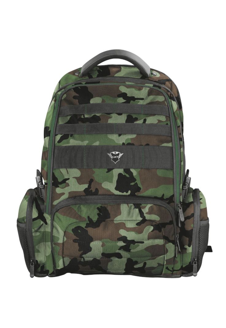Mochila Gamer Trust Gxt 1250C Xl Kamo Military Reforzada 23868-0