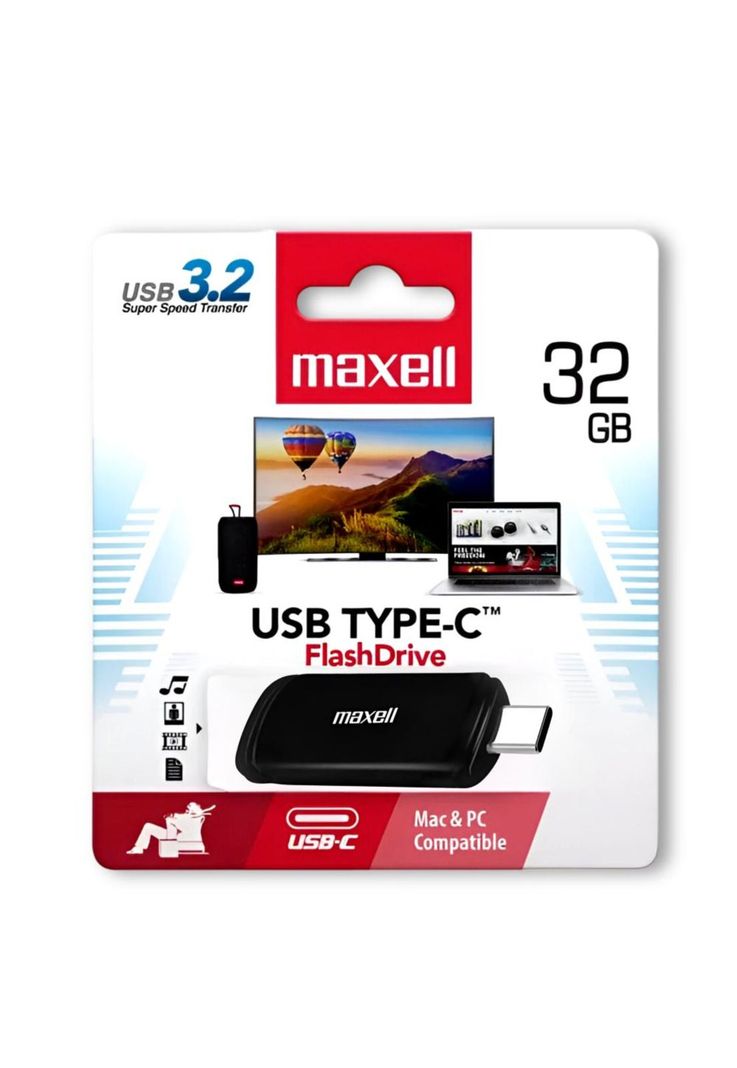 Pendrive Type-C Maxell 32 GB USB-C Versión 3.2 High Performance-0