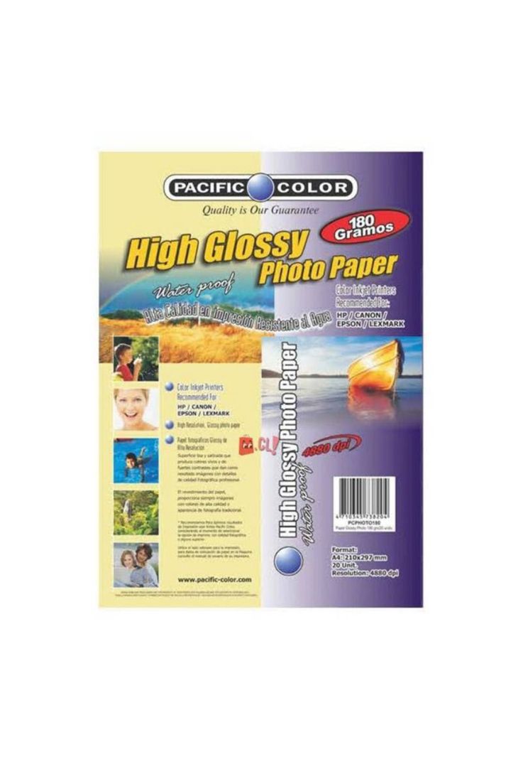 Papel Fotografico Glossy Premium Quality 180g Pack 20 Hojas-0