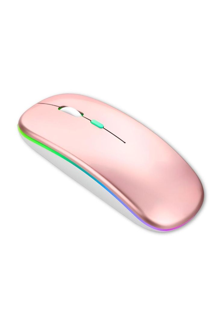 Mouse Dual Inalámbrico Rosado Recargable Bluetooth + USB 2G-0