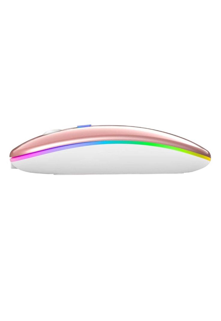Mouse Dual Inalámbrico Rosado Recargable Bluetooth + USB 2G-5