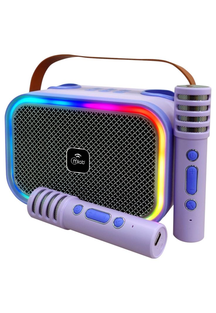 Karaoke Infantil RGB con 2 Microfonos Inalambricos Lila My Lil Dual Voice