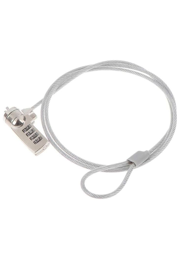 Candado de Seguridad para Notebooks Reforzado con Clave 1.8m XX02 Plata