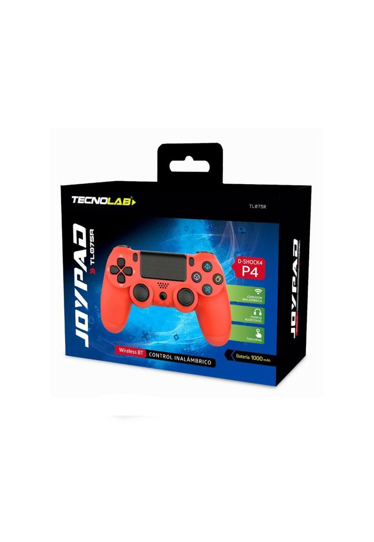 Gamepad Inalambrico Tecnolab Multiplataformas Bluetooth Rojo-3