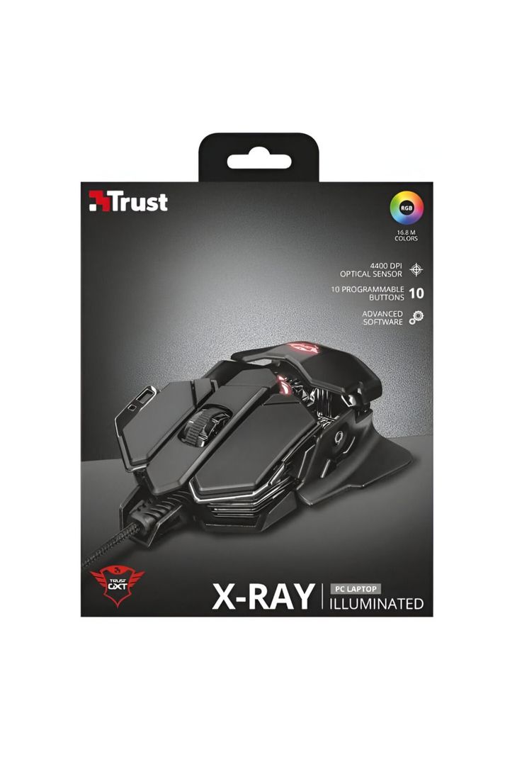 Mouse Gamer Trust Gxt 138 X-Ray Full RGB 10 Botones-1