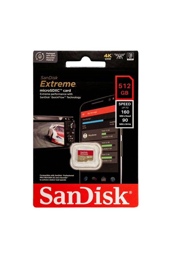Memoria Micro Sd Sandisk 512 Gb Extreme A2 4K Faster Loading-0