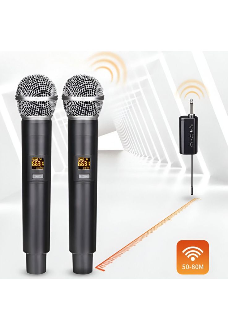 Pack de Micrófonos Inalámbricos UHF WM-314 HIFI Audio HD-3