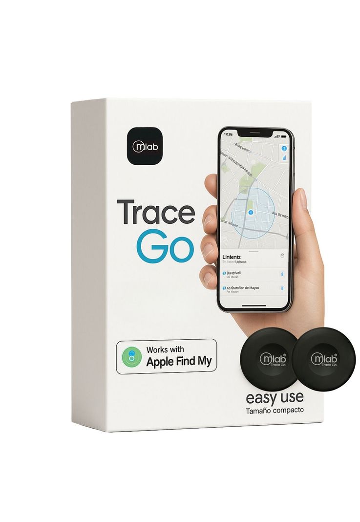 Kit GPS MFI Rastreador Multiuso Compatible con Apple Find My Negro
