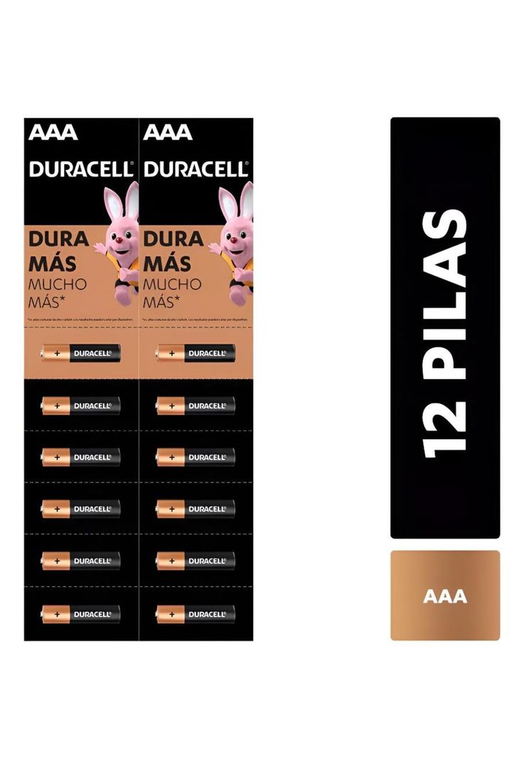 Pack 12 Pilas Duracell AAA Alcalina de Larga Duración-6
