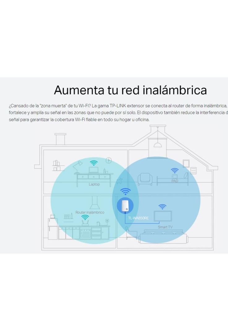 Repetidor Wifi Inalámbrico Tp-Link 300Mbps TL-WA850RE-6