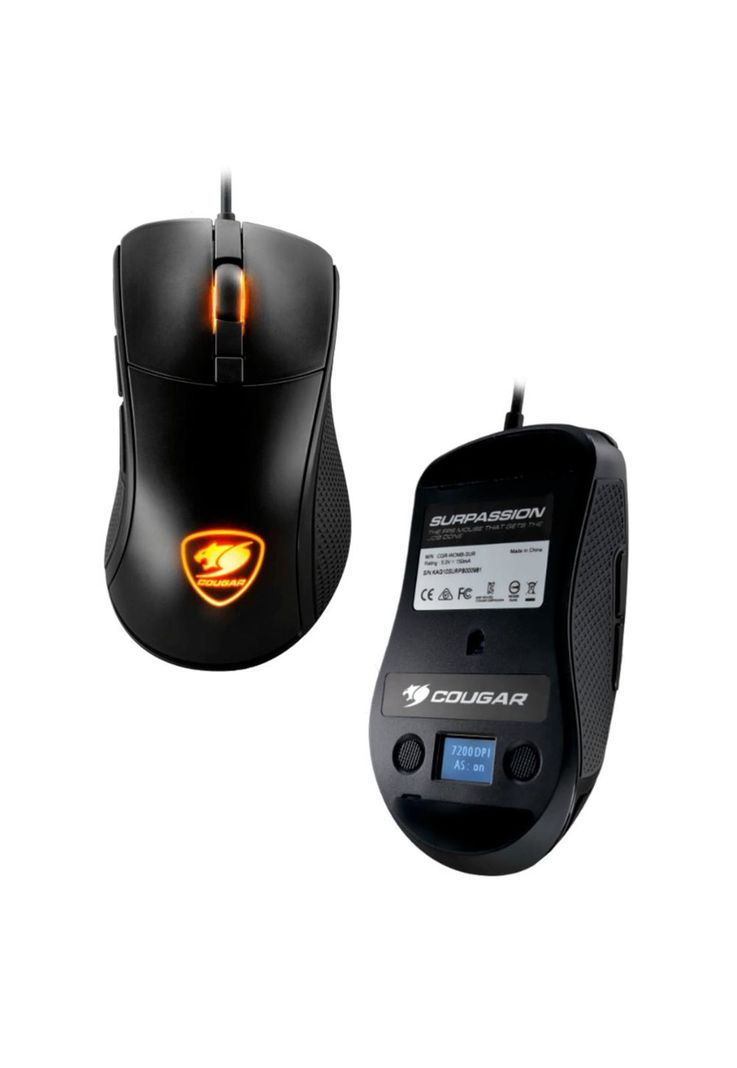 Mouse Gamer Cougar Surpassion + LCD Regulador DPI y HZ-0