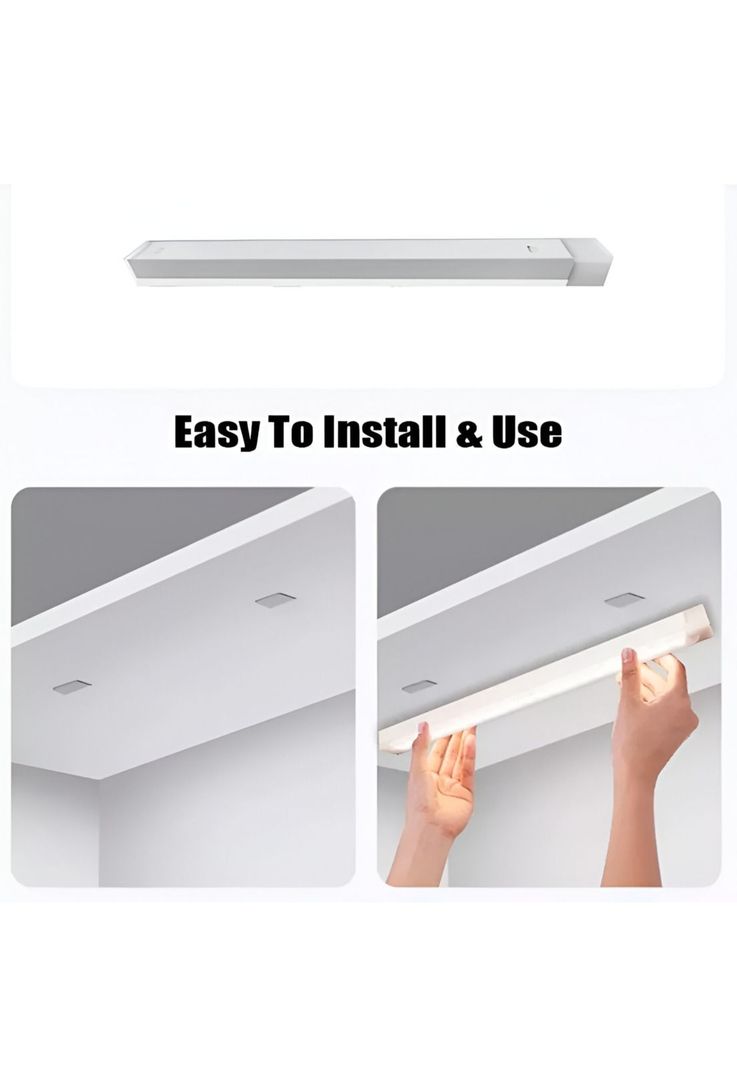Barra LED Closet y Cocina Recargable + Sensor Mano USB-C D06-4