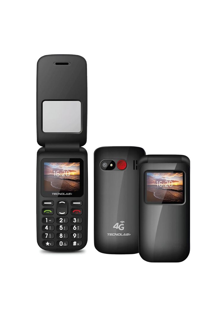 Teléfono Senior Adulto Mayor Tipo Almeja Modo S.O.S 4G 456BK-0
