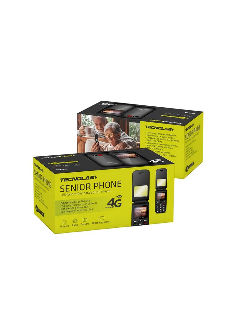 Teléfono Senior Adulto Mayor Tipo Almeja Modo S.O.S 4G 456BK-4