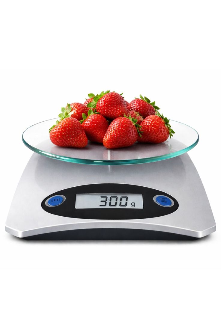 Balanza Digital de Cocina con Pantalla LCD de Alta Precision Gris