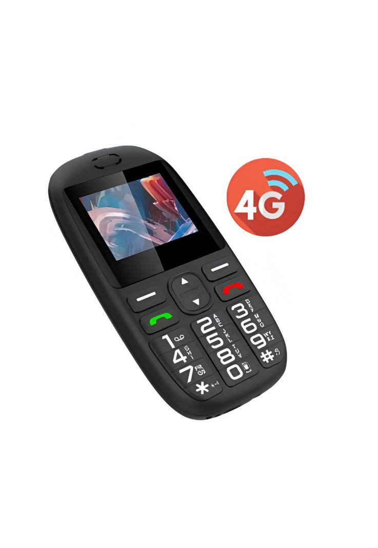 Teléfono Senior Adulto Mayor + Función S. O. S 4G Black 486B-3