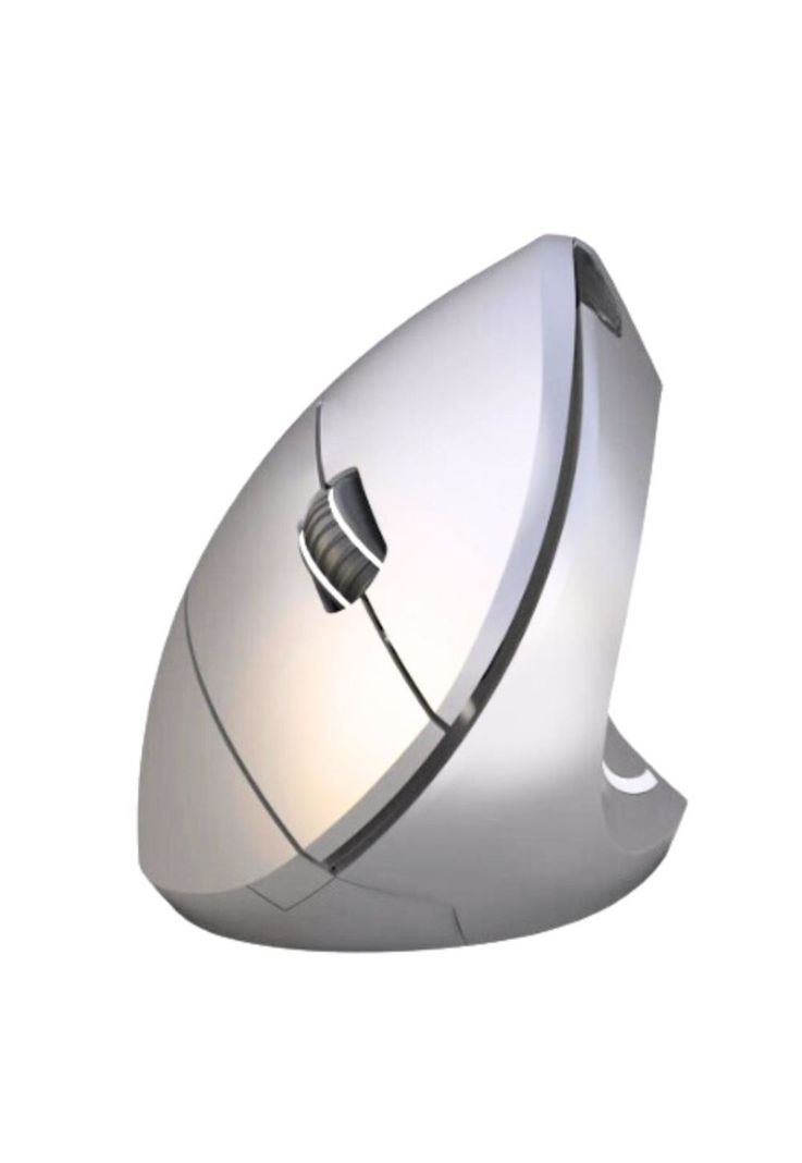 Mouse Vertical Ergonómico Inalámbrico BT Recargable Gris-0
