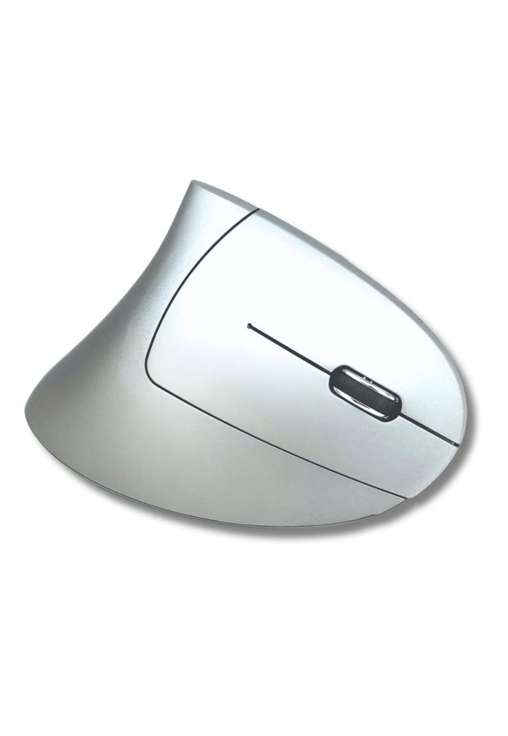 Mouse Vertical Ergonómico Inalámbrico BT Recargable Gris-1
