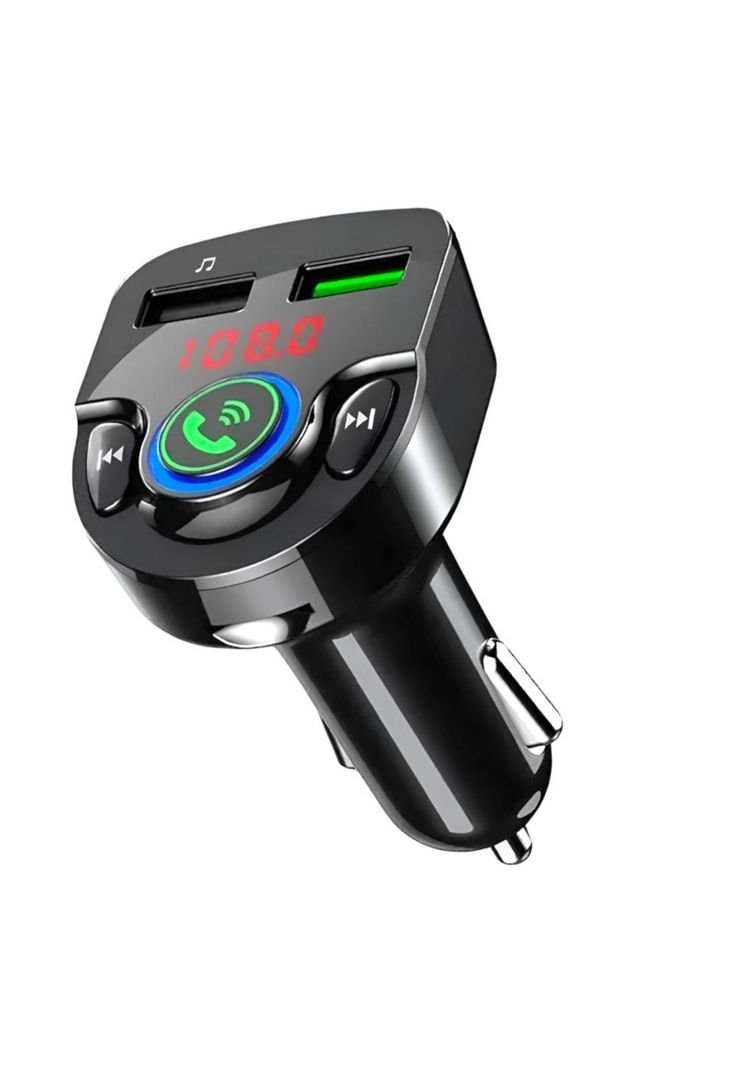 Transmisor FM para Auto BT + Manos Libres + Cargador 3A/ MP3-3