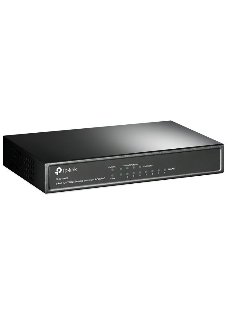 Switch TP-Link TL-SF1008P 4 Puertos POE + 4 Puertos Estandar Negro