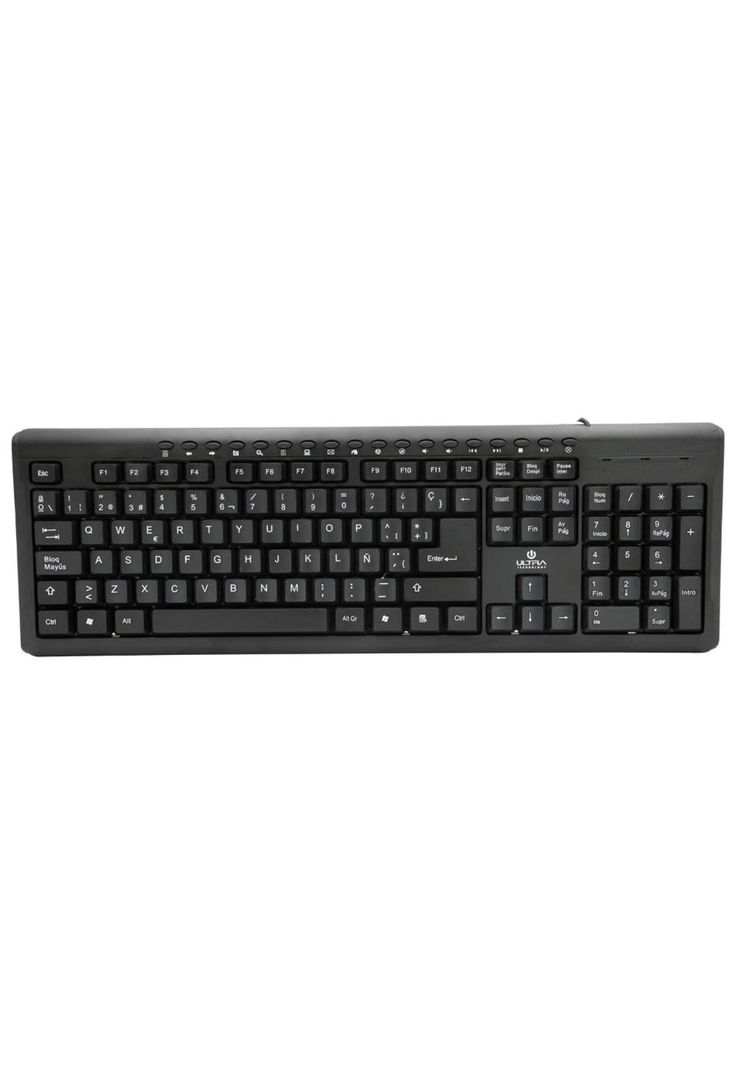 Teclado USB Español con 15 Teclas Multimedia Ultra UT-K110U-1