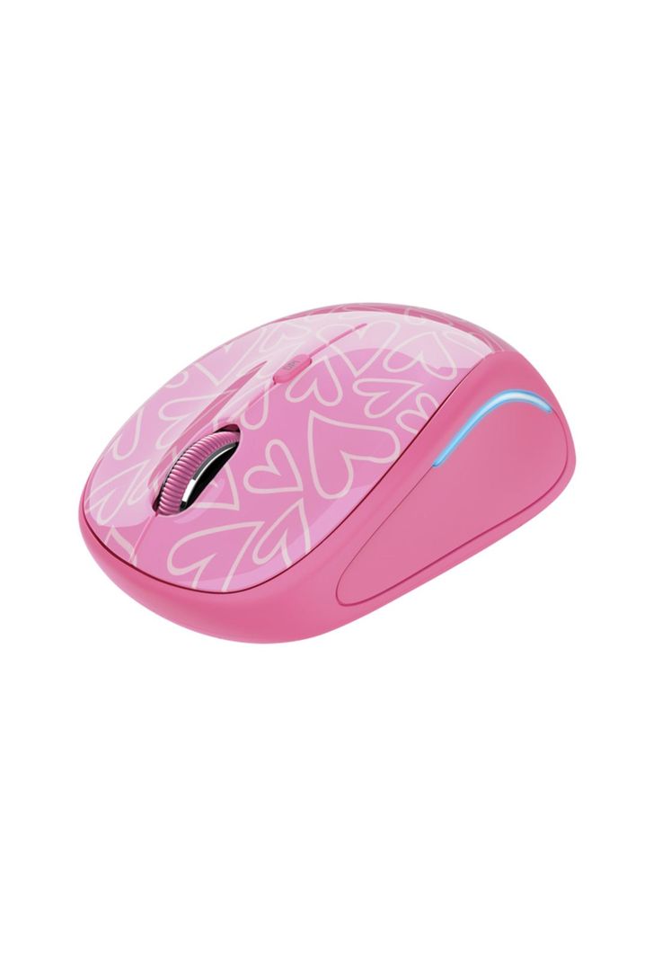 Mouse Inalambrico Rosado Retro Iluminado Rgb Trust Yvi 22336-2